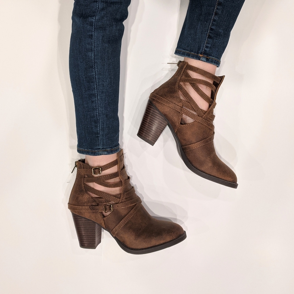 Brown Strap Boots